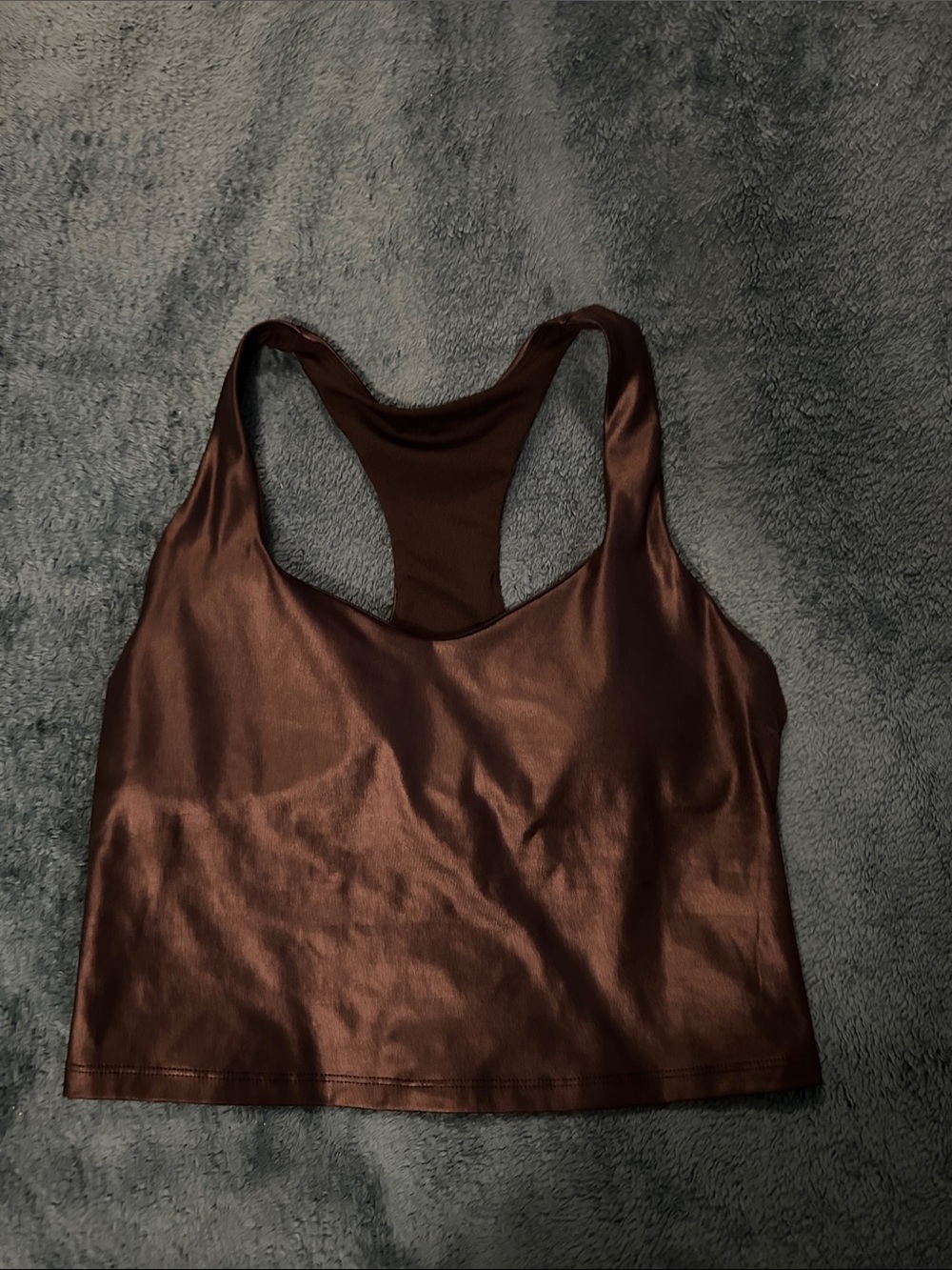 Metallic Fabletics Racerback Crop Tank - black
